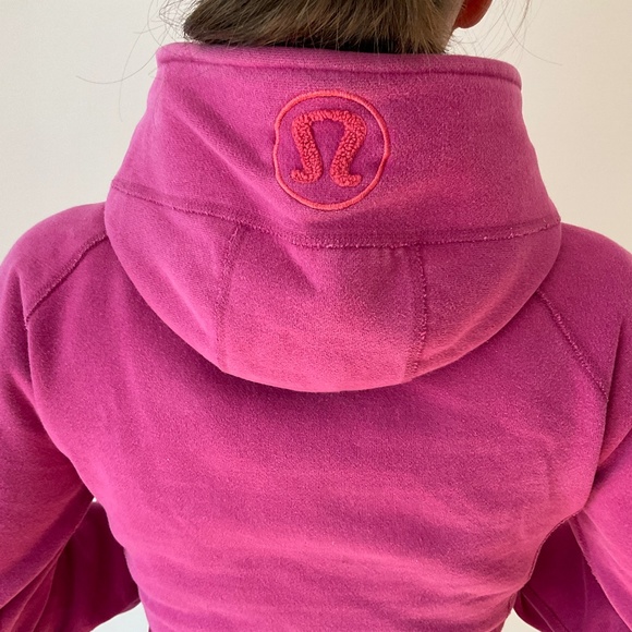 Lululemon Scuba Hoodie Short Style Pink Full Zip Size 4* - Picture 3 of 12